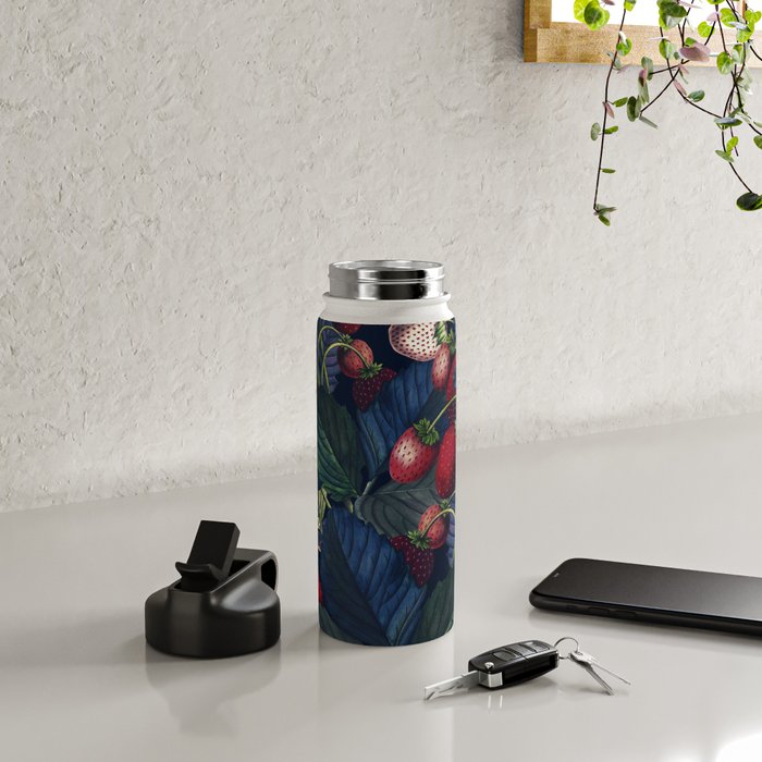 Strawberry Fields Forever III - Night Water Bottle Gallery Image 4