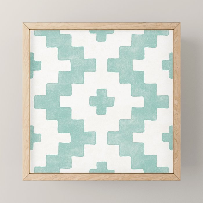 Taos - Turquoise  Mini Art Print Gallery Image 1