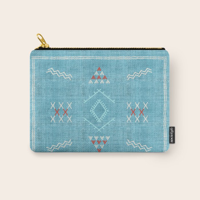 Casablanca Aqua Kilim Carry All Pouch Gallery Image 1