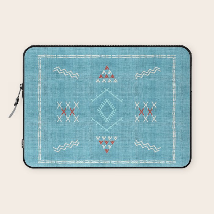 Casablanca Aqua Kilim Laptop Sleeve Gallery Image 1