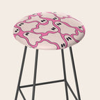Pink Ghost Party Pop Art  Stool Gallery Image 2