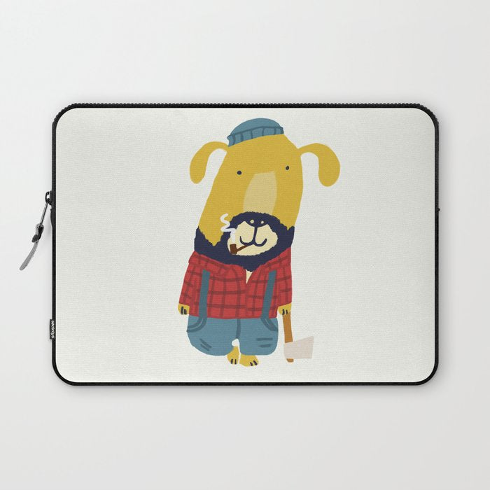 Rugged Roger - the lumberjack Laptop Sleeve Gallery Image 1