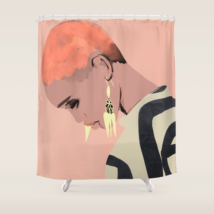 Girl Portrait 29 Shower Curtain Gallery Image 1