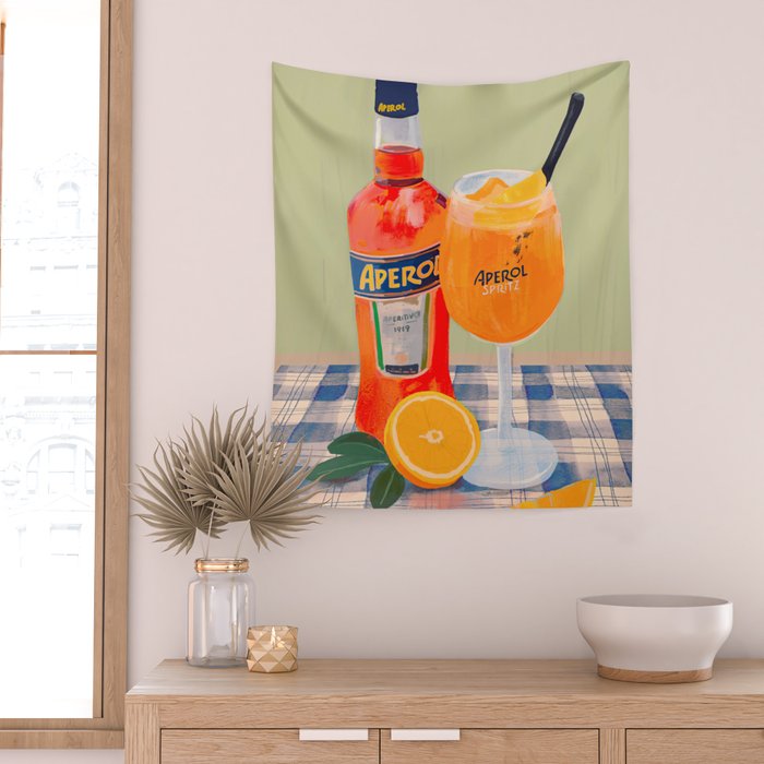Aperol Spritz Wall Tapestry Gallery Image 2