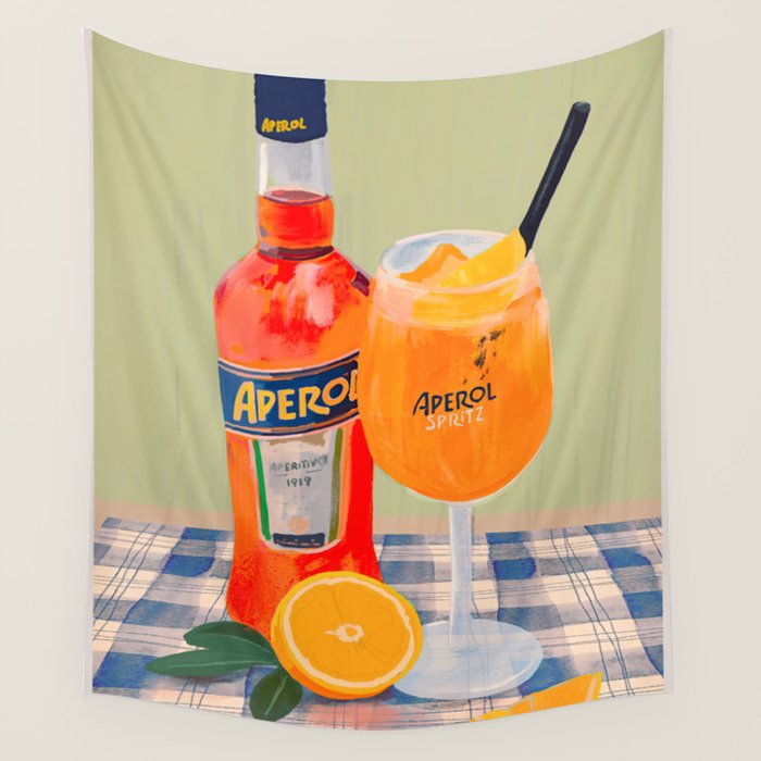 Aperol Spritz Wall Tapestry Gallery Image 1