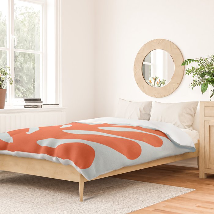 Fire Red: Wild Leaf | Matisse Foliage Paper Cutouts 01 Duvet Cover Gallery Image 2