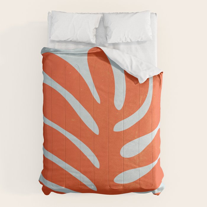 Fire Red: Wild Leaf | Matisse Foliage Paper Cutouts 01 Comforter Gallery Image 1