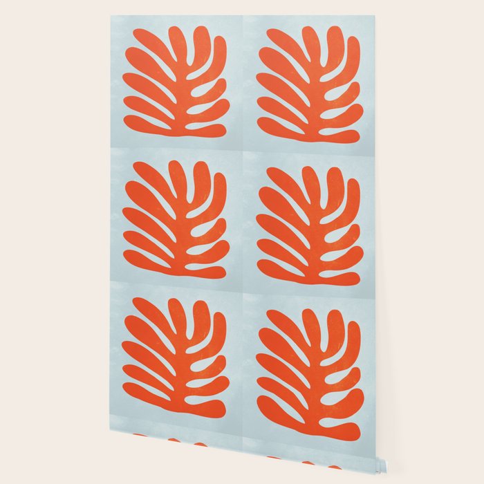 Fire Red: Wild Leaf | Matisse Foliage Paper Cutouts 01 Wallpaper Gallery Image 2
