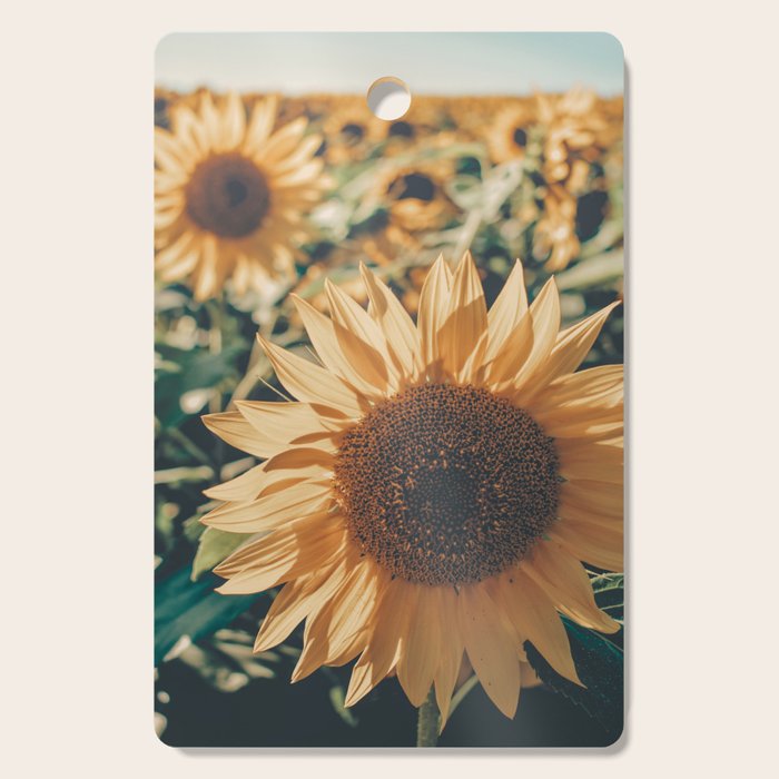 Happy Sunflower Field Cutting Board Gallery Image 1