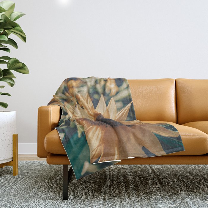 Happy Sunflower Field Throw Blanket Gallery Image 1