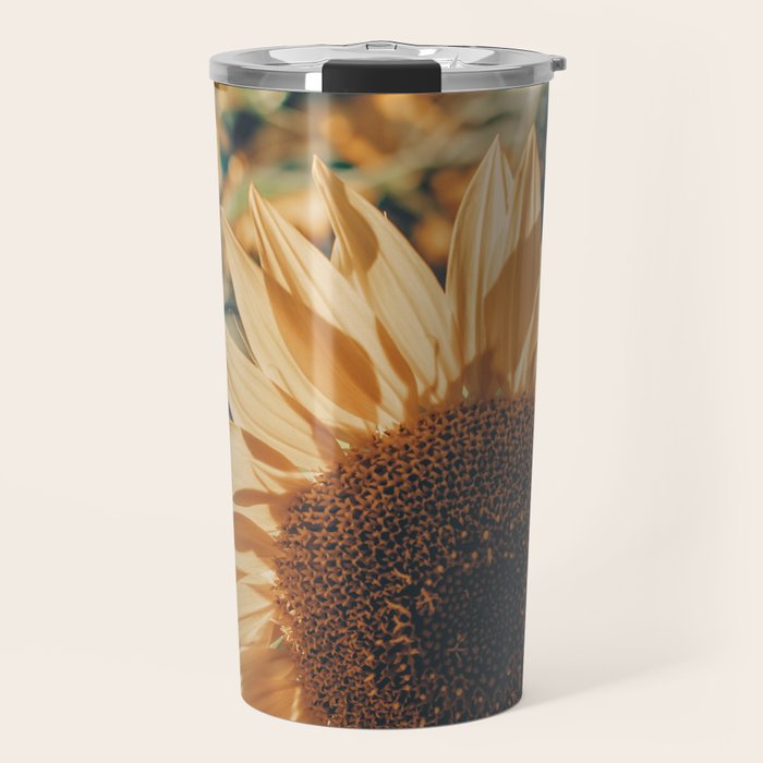 Happy Sunflower Field Travel Mug Gallery Image 1
