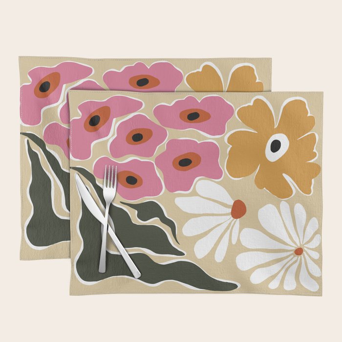 70's Retro garden   Placemat Gallery Image 1