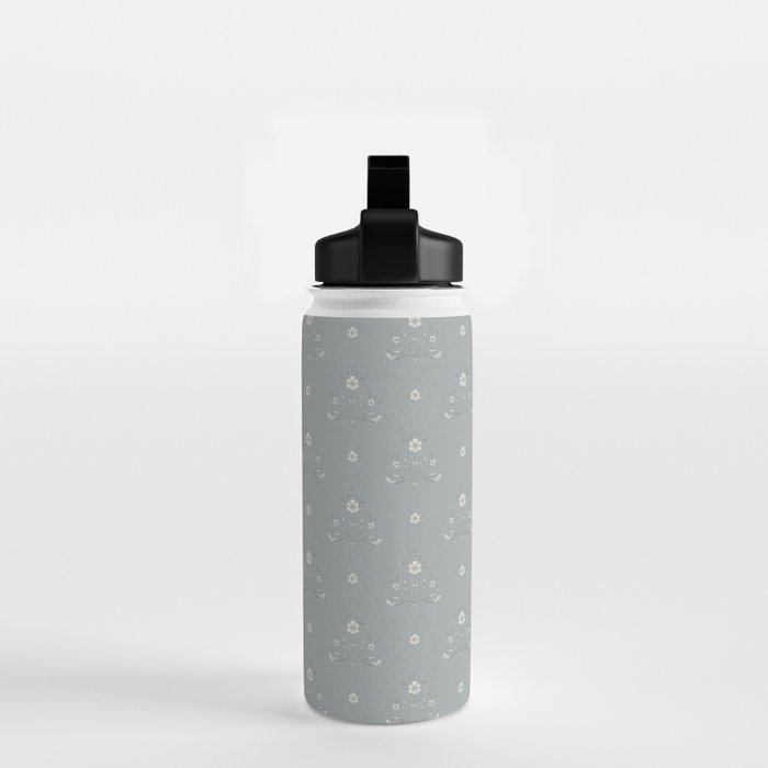 Cafe Floral - Dusty Blue Water Bottle Gallery Image 2