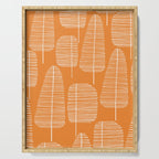 Mid Century Modern Forest Navel Orange Serving Tray Gallery Image 1