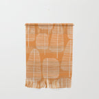 Mid Century Modern Forest Navel Orange Wall Hanging Gallery Image 1