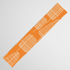 Mid Century Modern Forest Navel Orange Table Runner Gallery Image 3