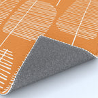 Mid Century Modern Forest Navel Orange Rug Gallery Image 4