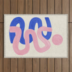 Pink Wiggle Embrace Outdoor Rug Gallery Image 1