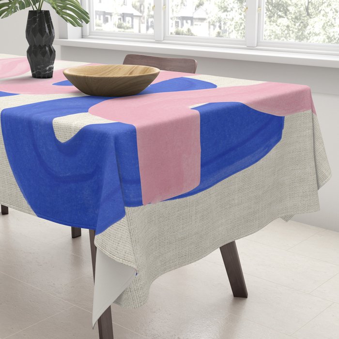 Pink Wiggle Embrace Tablecloth Gallery Image 3