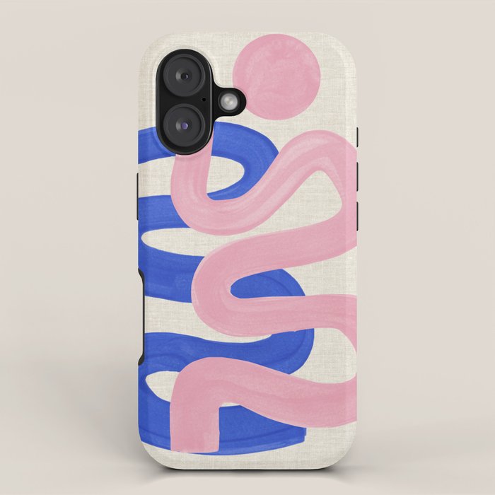 Pink Wiggle Embrace iPhone Case Gallery Image 1