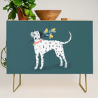 Dalmatian with Lemon Tree in Teal Credenza Gallery Image 1