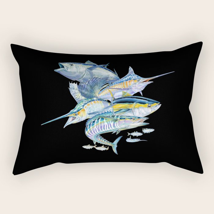 Saltwater Fish Rectangular Pillow Gallery Image 1