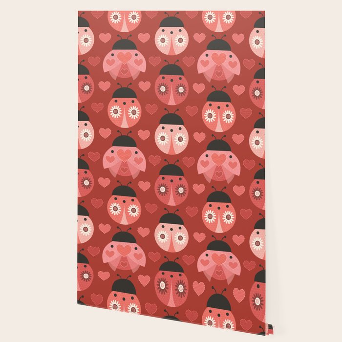 Love Bug Ladybugs - Valentines Day Colors Wallpaper Gallery Image 2