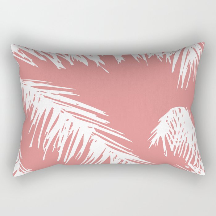 Pink Palm Tree Rectangular Pillow Gallery Image 1