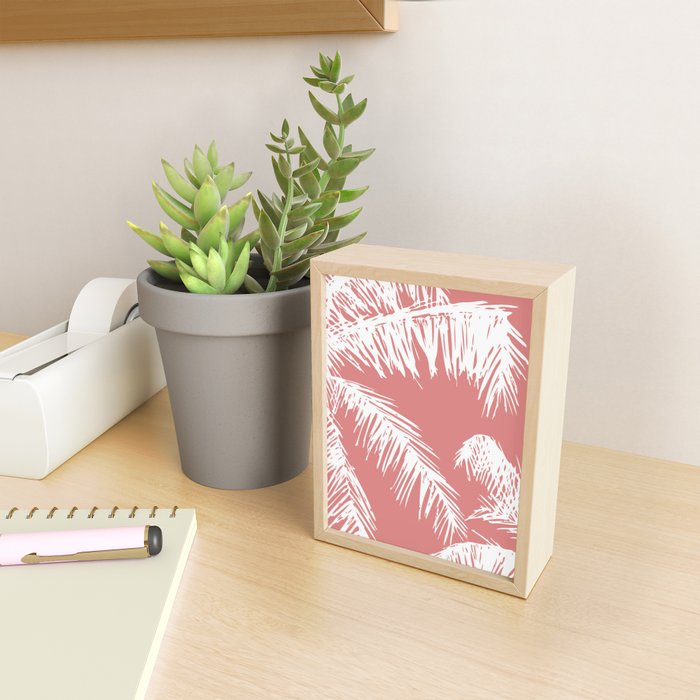 Pink Palm Tree Mini Art Print Gallery Image 2