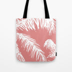 Pink Palm Tree Tote Bag Gallery Image 1