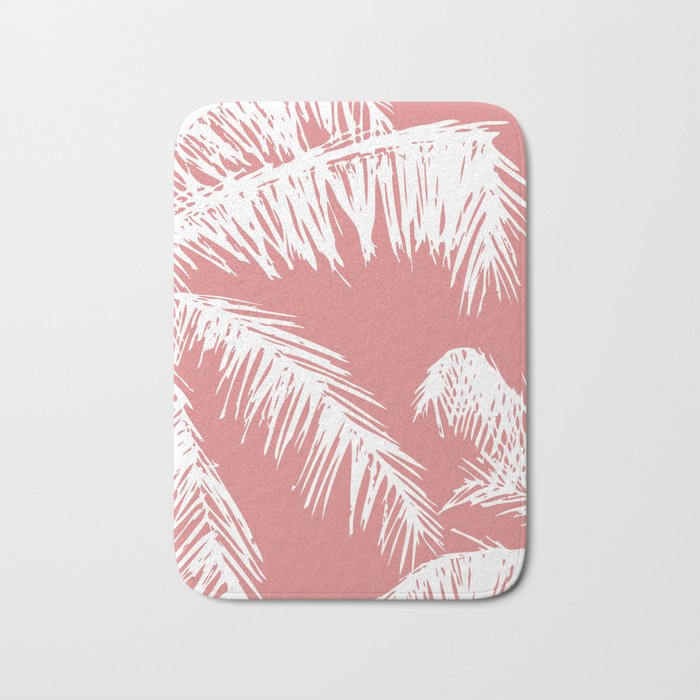 Pink Palm Tree Bath Mat Gallery Image 1
