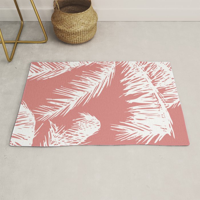 Pink Palm Tree Rug Gallery Image 1
