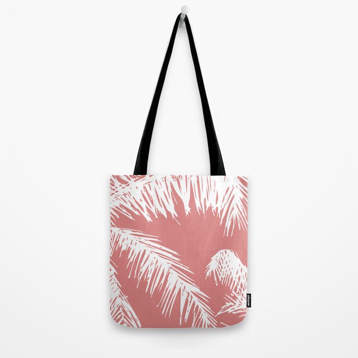 Pink Palm Tree Tote Bag Gallery Image 2