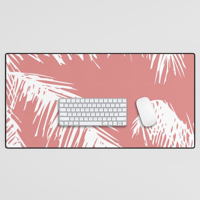 Pink Palm Tree Desk Mat Gallery Image 1