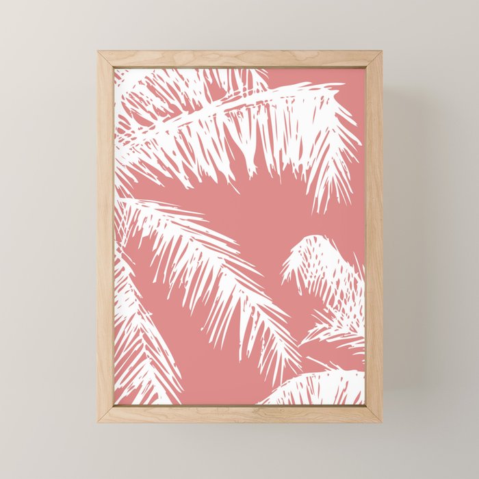 Pink Palm Tree Mini Art Print Gallery Image 1