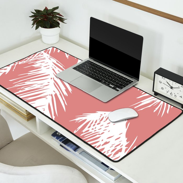 Pink Palm Tree Desk Mat Gallery Image 2