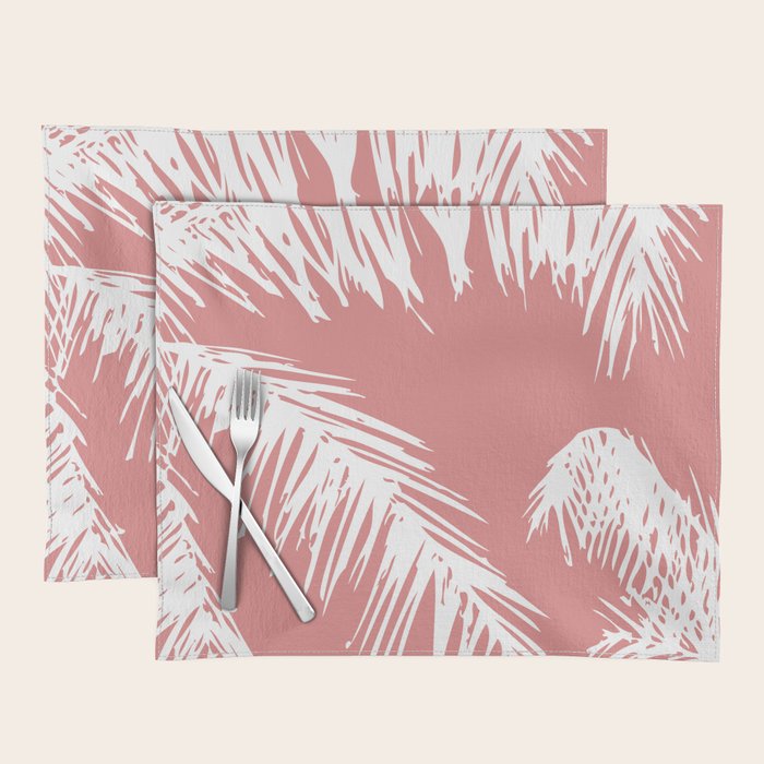 Pink Palm Tree Placemat Gallery Image 1