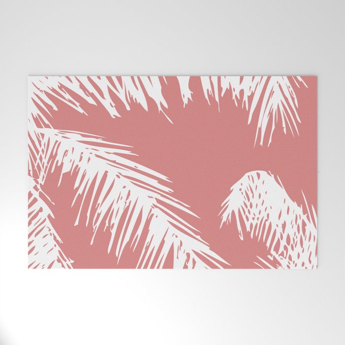 Pink Palm Tree Welcome Mat Gallery Image 1