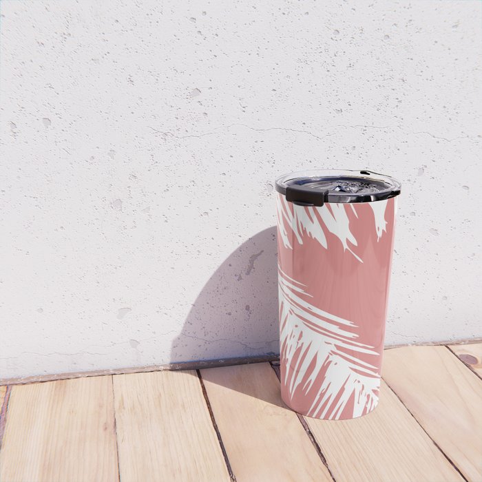 Pink Palm Tree Travel Mug Gallery Image 4