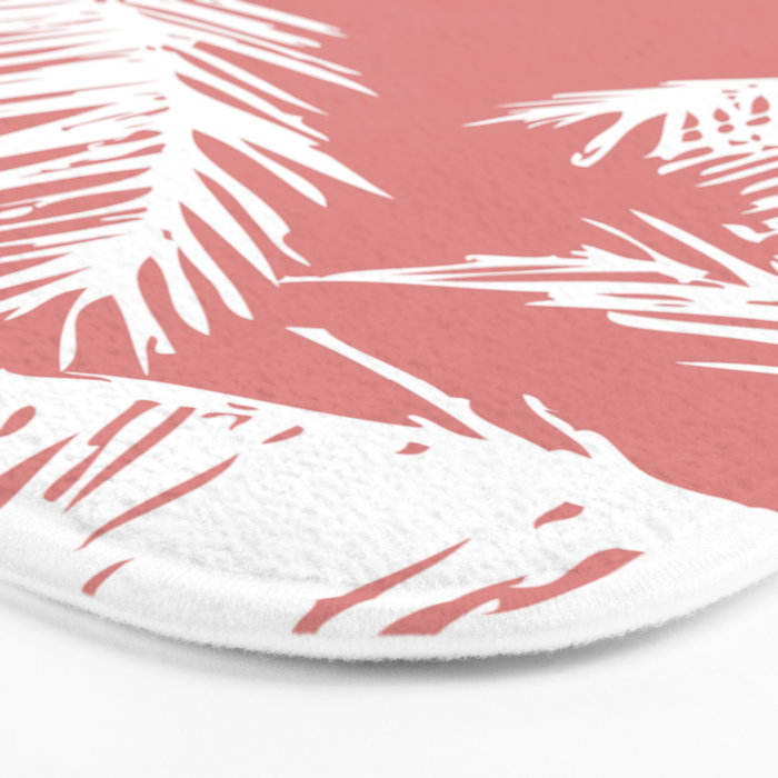 Pink Palm Tree Bath Mat Gallery Image 3