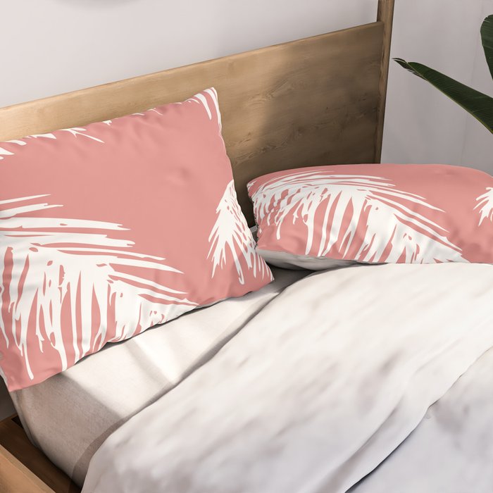 Pink Palm Tree Pillow Sham Gallery Image 2