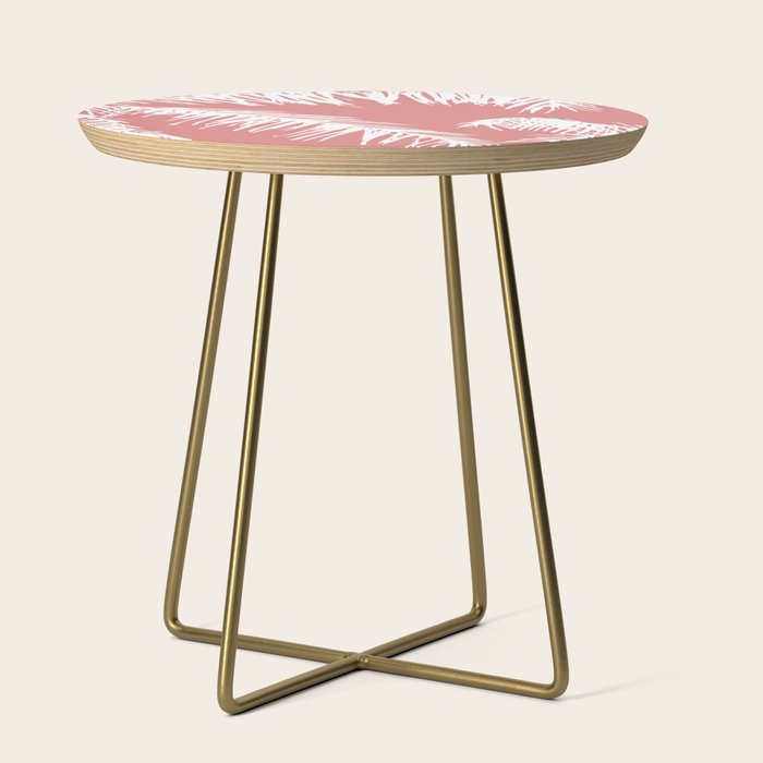 Pink Palm Tree Side Table Gallery Image 1