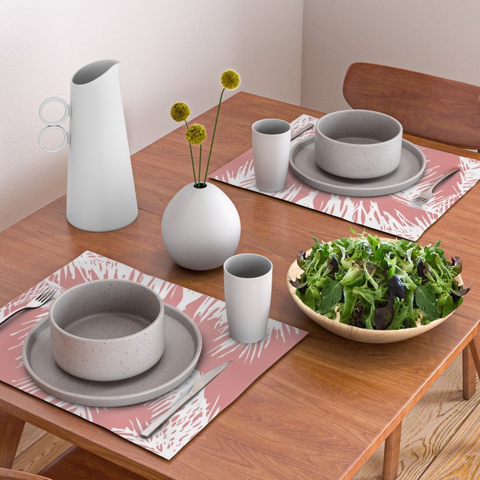 Pink Palm Tree Placemat Gallery Image 2