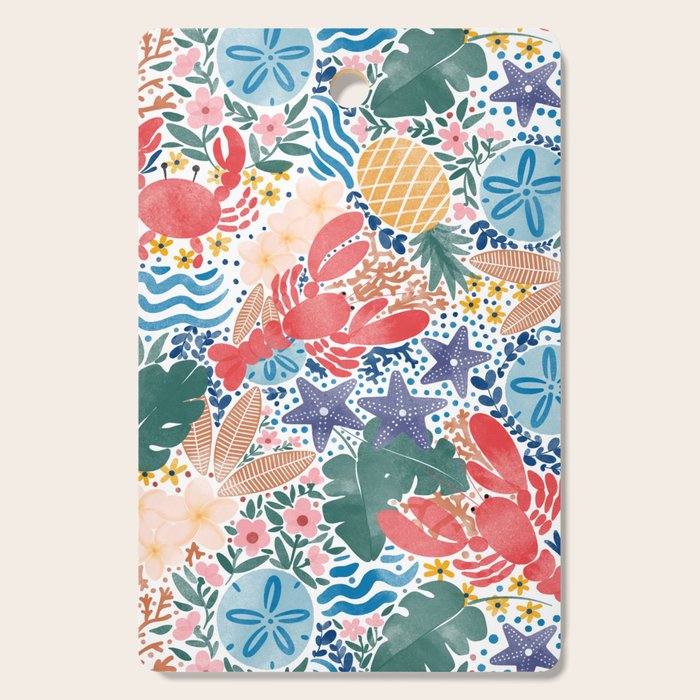 Seaside Floral Dream Cutting Board Gallery Image 1