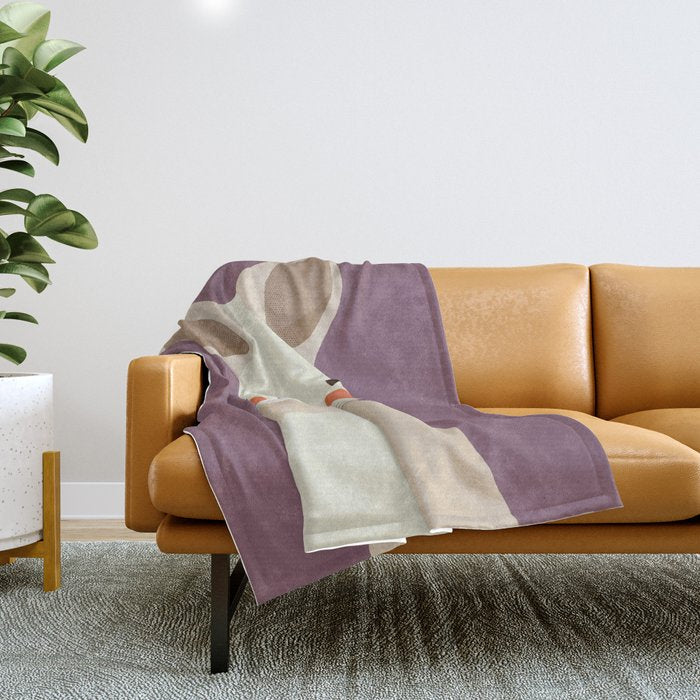 Kangaroo, Animal Portrait Throw Blanket Gallery Image 1