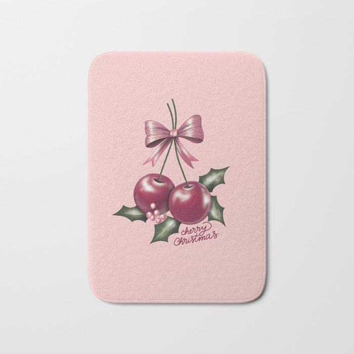 Cherry Christmas Bath Mat Gallery Image 1