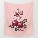 Cherry Christmas Wall Tapestry Gallery Image 4