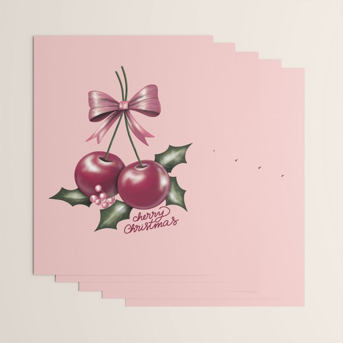 Cherry Christmas Wrapping Paper Gallery Image 3