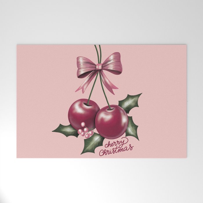 Cherry Christmas Welcome Mat Gallery Image 1