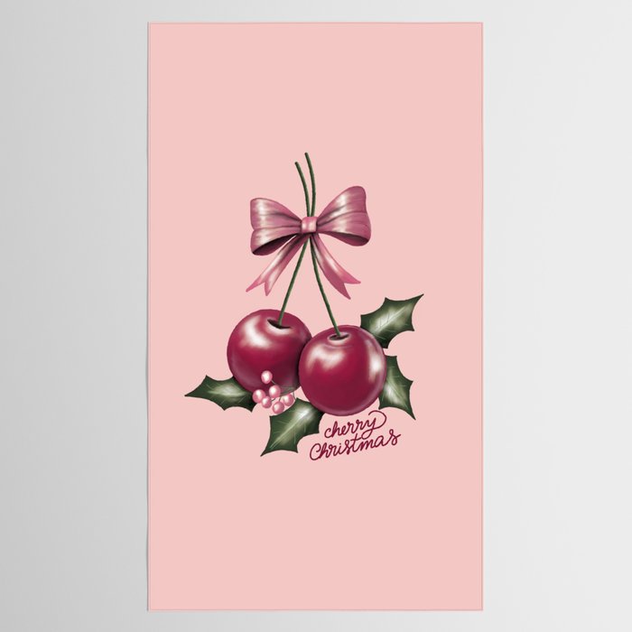 Cherry Christmas Tablecloth Gallery Image 2
